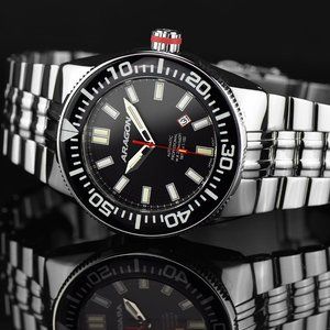 ARAGON Illuminating Automatic Watch TRITIUM 50mm Black Dial &Bezel 20ATM A375BLK